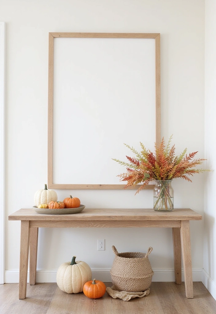 27 Entryway Table Decor Ideas for a Minimalist Home - 15. Seasonal Decor