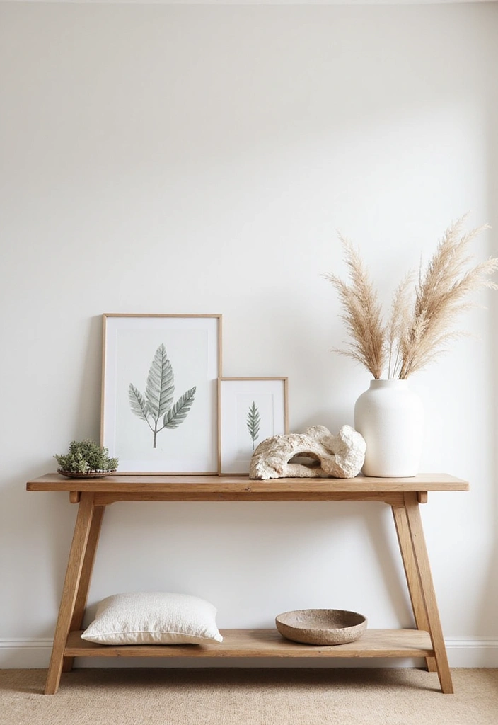 27 Entryway Table Decor Ideas for a Minimalist Home - 21. Nature-Inspired Decor