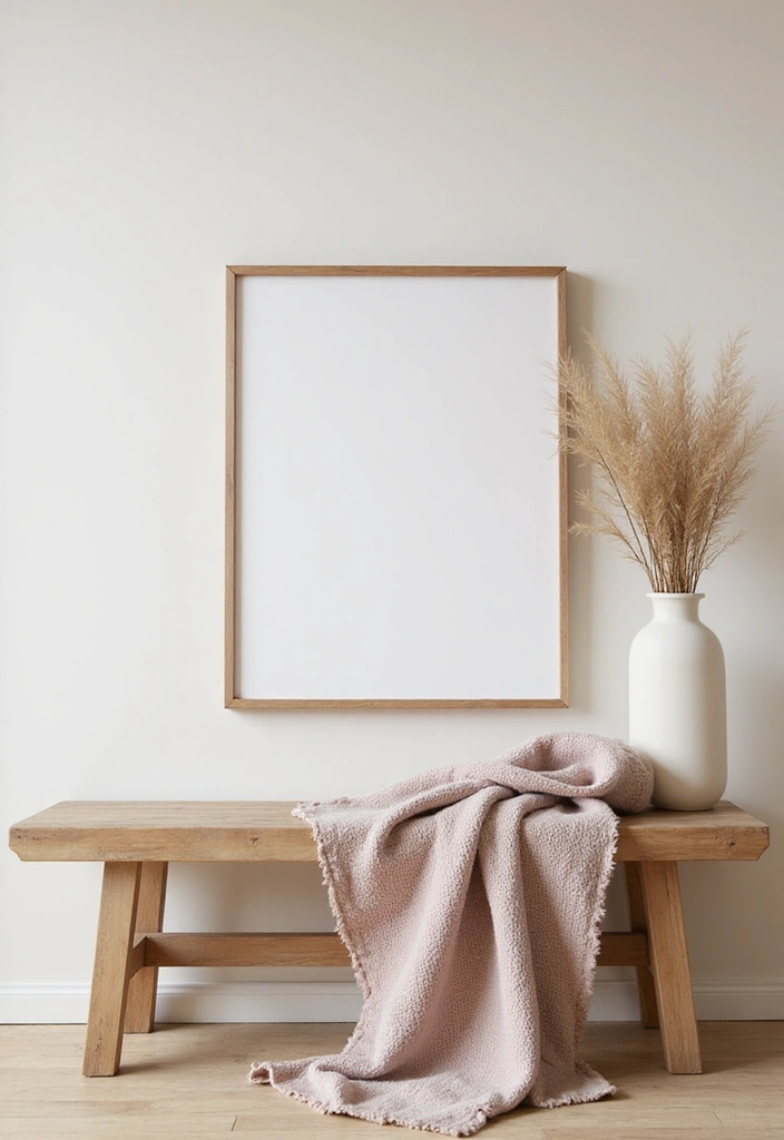 27 Entryway Table Decor Ideas for a Minimalist Home - 25. Cozy Throw Blanket