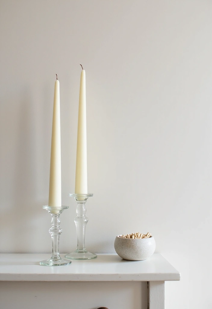 27 Entryway Table Decor Ideas for a Minimalist Home - 4. Candle Trio