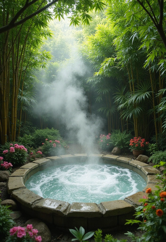 27 Hot Tub Privacy Ideas - 1. Lush Greenery