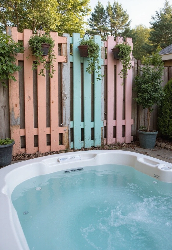 27 Hot Tub Privacy Ideas - 12. DIY Pallet Screens