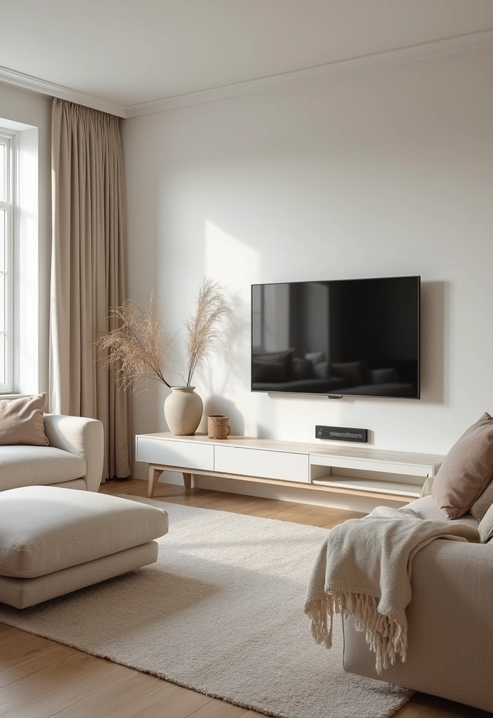 27 Small Living Room Ideas with TV and Fireplace - 5. Scandinavian Simplicity