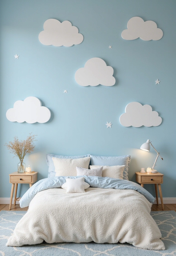 27 Toddler Girl Bedroom Ideas - 14. Sweet Dreams Cloudscape