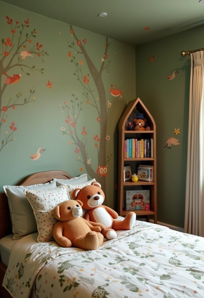 27 Toddler Girl Bedroom Ideas - 4. Whimsical Woodland Retreat