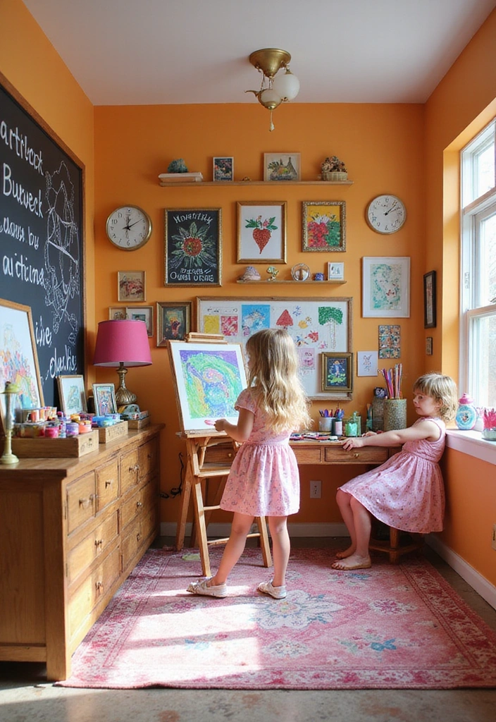 27 Toddler Girl Bedroom Ideas - 7. Artistic Expression Studio