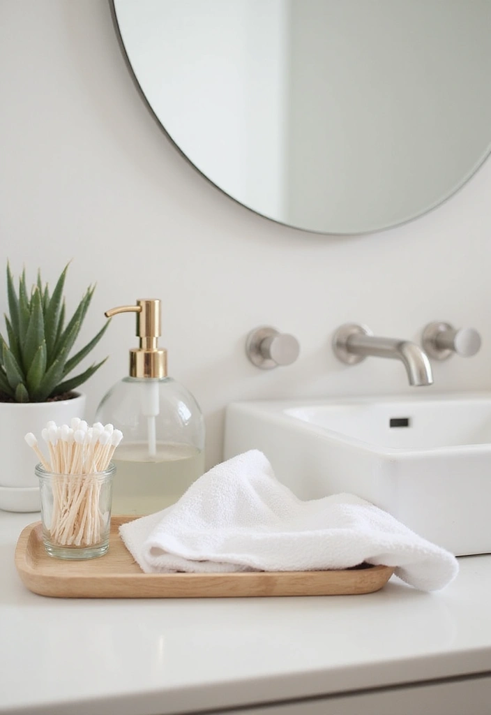 28 Bathroom Counter Decor Ideas - 1. Elegant Minimalist Vibes