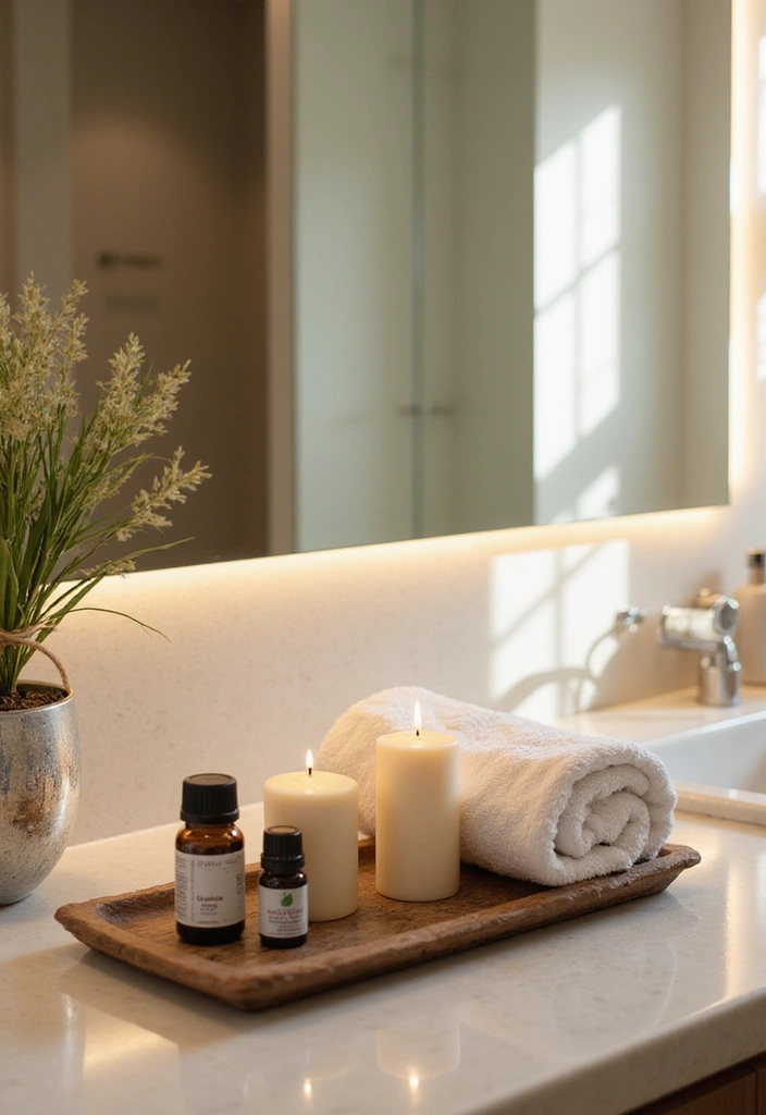 28 Bathroom Counter Decor Ideas - 13. Spa-Inspired Decor