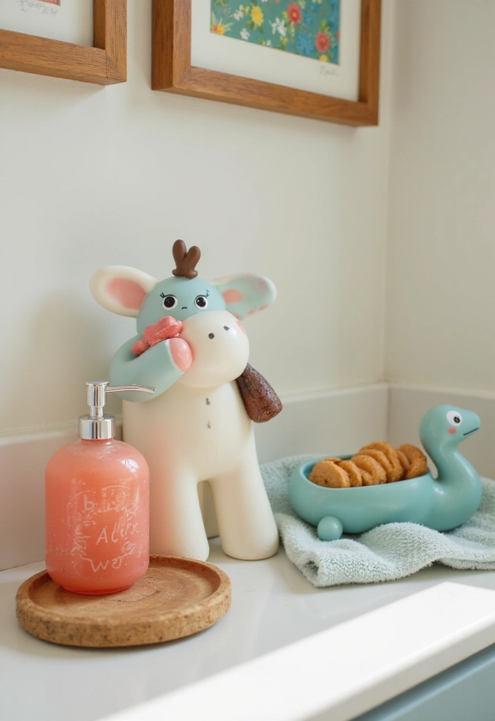 28 Bathroom Counter Decor Ideas - 15. Whimsical Touches