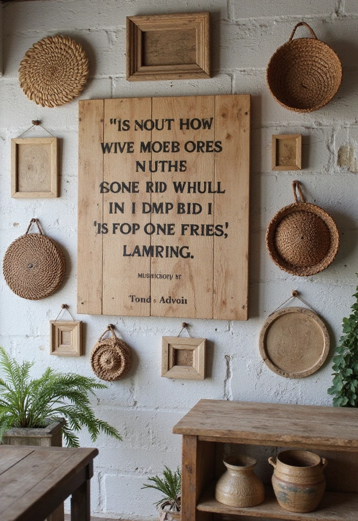 28 Brown Bedroom Ideas: Rustic Charm Awaits - 4. Rustic Wall Art