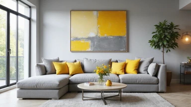 28 Grey and Yellow Living Room Ideas