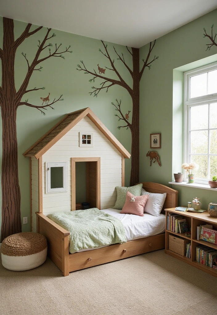 28 Toddler Boy Bedroom Ideas - 6. Whimsical Woodland Retreat