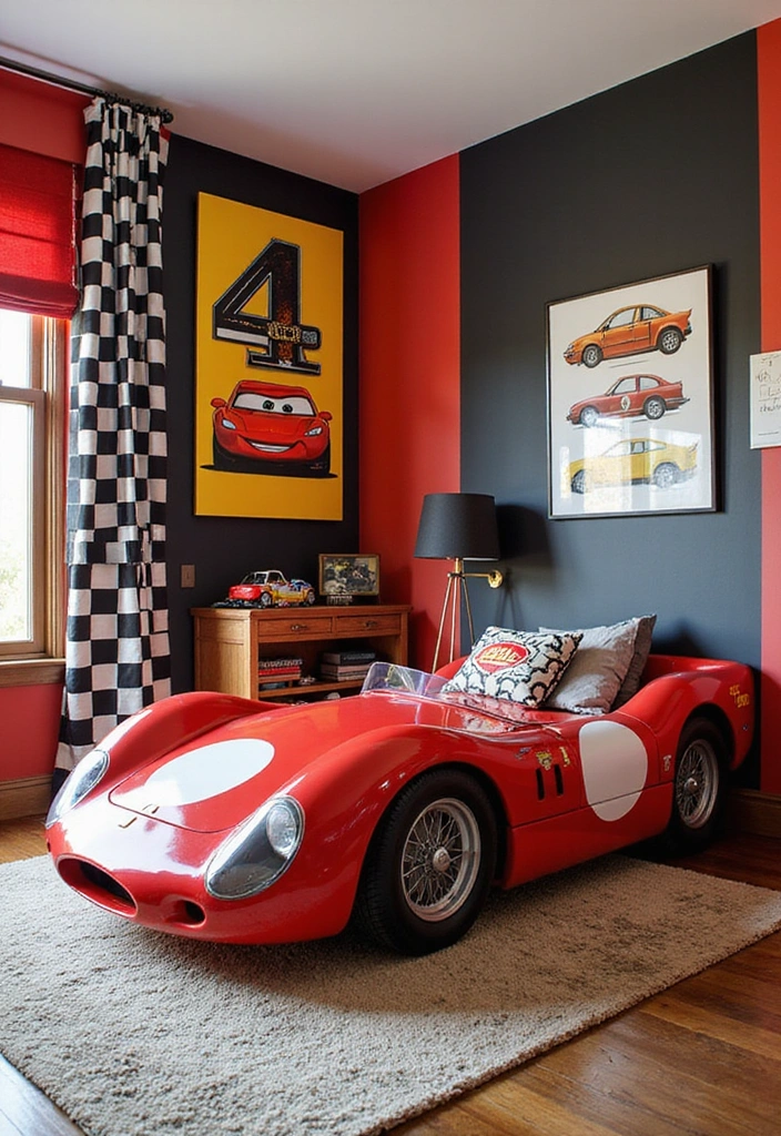 28 Toddler Boy Bedroom Ideas - 8. Classic Cars and Racing Theme