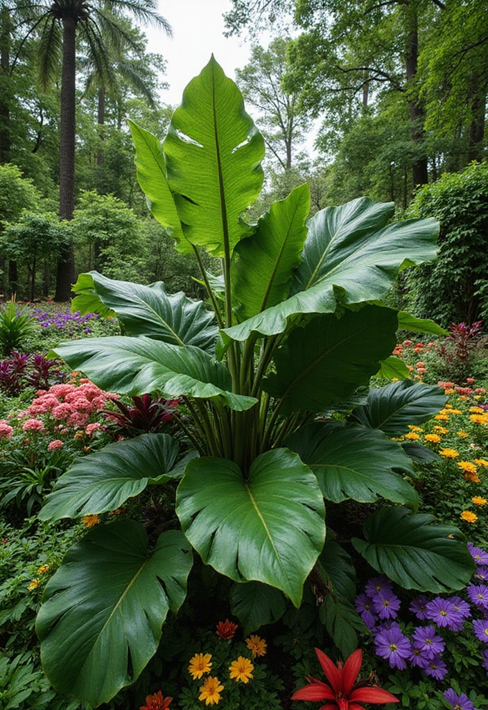 23 Florida Tropical Landscaping Ideas for Your Home - 19. Tropical Foliage as Focal Points