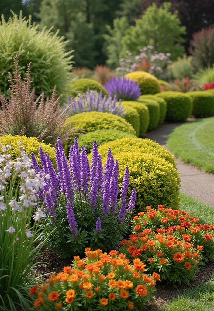 21 Simple Front Yard Landscaping Ideas for Tropical Outdoor Spaces - 21. Seasonal Plant Rotation