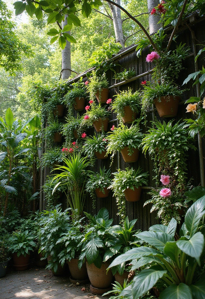 28 Driveway Landscaping Ideas for a Tropical Garden Design - 18. Vertical Gardens