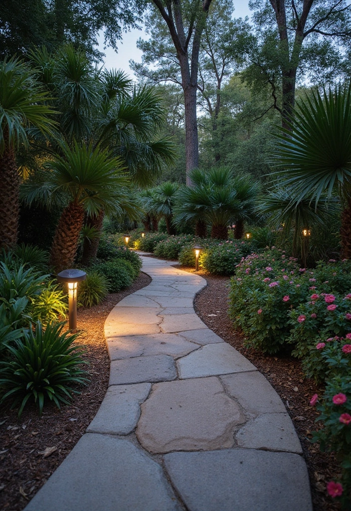 23 Florida Tropical Landscaping Ideas for Your Home - 6. Natural Stone Pathways