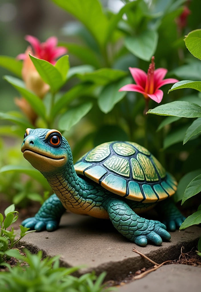 21 Simple Front Yard Landscaping Ideas for Tropical Outdoor Spaces - 19. Tropical Themed Statues