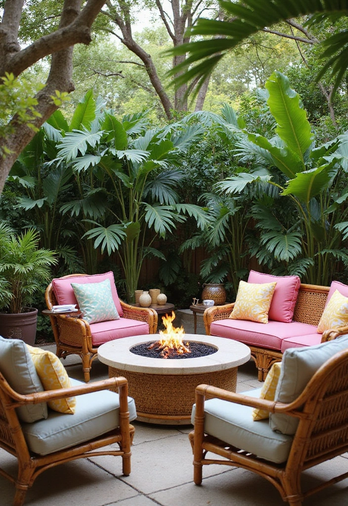 23 Florida Tropical Landscaping Ideas for Your Home - 9. Tropical Outdoor Living Spaces